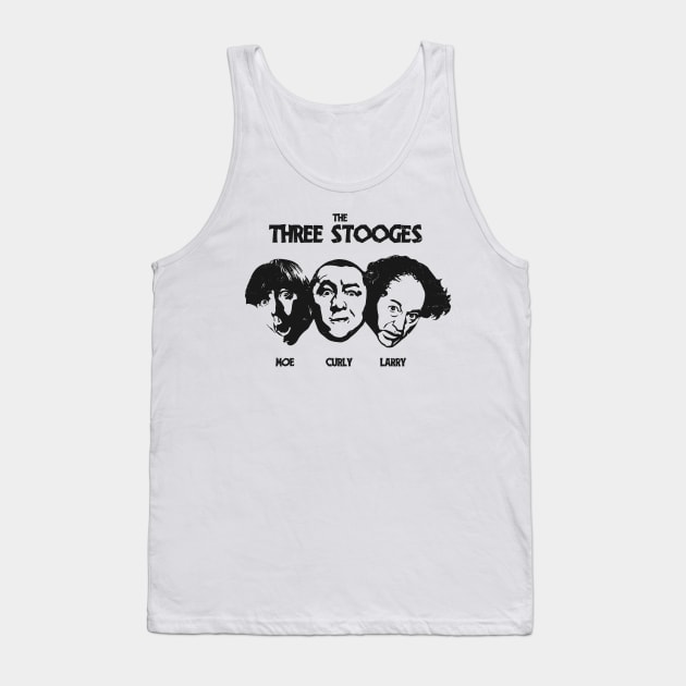 They are the amazing Three Stooges. Moe, Curly and Larry. Tank Top by DaveLeonardo